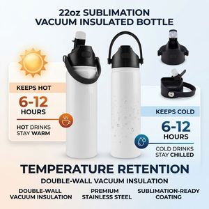 Custom logo 22oz Double Wall Wide Mouth Travel Tumbler Stainless Steel DIY Suablimation Blanks Water <b>Bottle</b> with Leak Proof Lid - Product Image 5