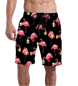 Shorts de bain personnalisés pour hommes, respirants, avec impression de votre propre design, shorts de bain à séchage rapide pour hommes, taille élastique avec cordon de serrage - Product Image 1