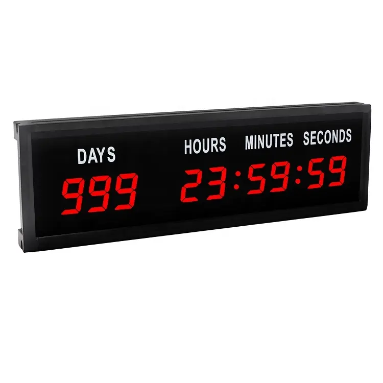 Amazon Hot Selling 1.8 Inch LED Digital Oversized Wall Clock 999 Days Countdown Timer