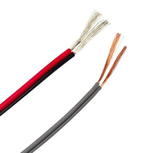 สายไฟฟ้าแบน UL2468 22/20/2 AWG แบบตีเกลียว ทองแดงเคลือบดีบุก ฉนวน PVC สายต่อขยายสำหรับไฟ LED สายแบตเตอรี่รถยนต์ - Product Image 1