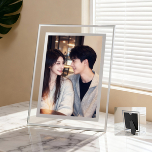 กรอบรูปแก้วใสขนาด 7 นิ้ว สำหรับตกแต่งบ้าน วางบนโต๊ะหรือแขวนผนัง - Product Image 6