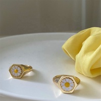 Januce — bague à quatre feuilles de trèfle, bijoux minimaliste, mini orchidée, signet, personnalisé