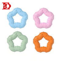 Jouet à mâcher interactif pour chien en forme de fleur de dessin animé, en caoutchouc, étoile à cinq branches, durable, pour le nettoyage des dents, par le fabricant Zhierde