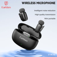 Microphone Lavalier sans Fil Professionnel Mini Earldom pour iPhone Android, Diffusion en Direct, Enregistrement de Jeux, Interview, Vlog