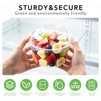Gobelet en plastique PET à paroi simple personnalisé, 12 oz, pour la restauration, jetable, transparent, pour desserts, à emporter, empilable, qualité alimentaire, vente en gros
