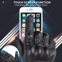 Gants de moto d'été personnalisés Gants de motocross en cuir Hommes Femmes Rétro Biker Cyclisme Motocycliste Protection en peau de chèvre