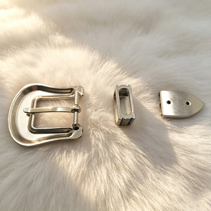 Hebilla de cinturón casual de tres piezas de lujo de aleación de zinc con patrón vintage impreso de 20 mm, accesorios de cinturón occidental personalizados - Product Image 2