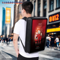 Layar Iklan Digital Android Tahan Air 21,5 Inci untuk Ransel, Billboard Bergerak untuk Iklan Mobile