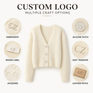 <span class=keywords><strong>Cardigan</strong></span> in Maglia con <span class=keywords><strong>Pelliccia</strong></span> Sintetica Personalizzato OEM all'Ingrosso, Maglioni e Top per Ragazze e Donne - Product Image 3