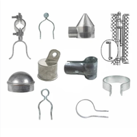 Precio de fábrica, accesorios de valla de eslabones de cadena galvanizados por inmersión en caliente, Hardware de valla deportiva y de granja, puertas de entrada, piezas de montaje