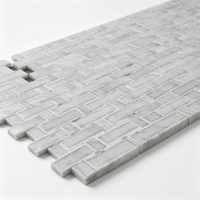 Plaque de mosaïque en marbre blanc tressé 325x327mm pour la décoration murale et de sol intérieure, meubles de salle de bain