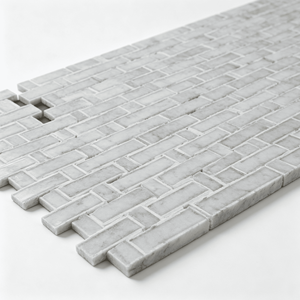 Plaque de mosaïque en marbre blanc tressé 325x327mm pour la décoration murale et de sol intérieure, meubles de salle de bain - Product Image 5