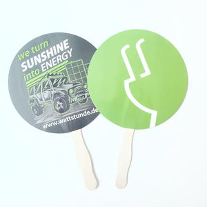 <span class=keywords><strong>Abanicos</strong></span> de mano de papel de cartón con forma impresa a todo color para eventos - Product Image 5