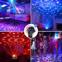 Lampe stroboscopique à boule disco activée par le son TSINYE pour les soirées dansantes à domicile, les anniversaires, les célébrations de Noël, l'éclairage DJ pour la scène et les fêtes