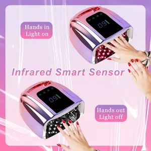 Privalte Label 96W Rechargeable UV LED Nail Lamp Portable Cordless UV Light Nail Dryer Gel Polish Light Curing Lamp For Salon