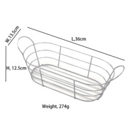 Panier ovale en métal pour fruits et pain, plateau à bonbons, panier de rangement pour fruits et pain, accessoires de cuisine