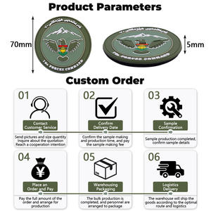 実用的なアイロン接着刺繍パッチ、PVCシリコン素材、ファッショナブルなカスタム3Dロゴ、帽子の装飾、環境に優しい機能 - Product Image 2