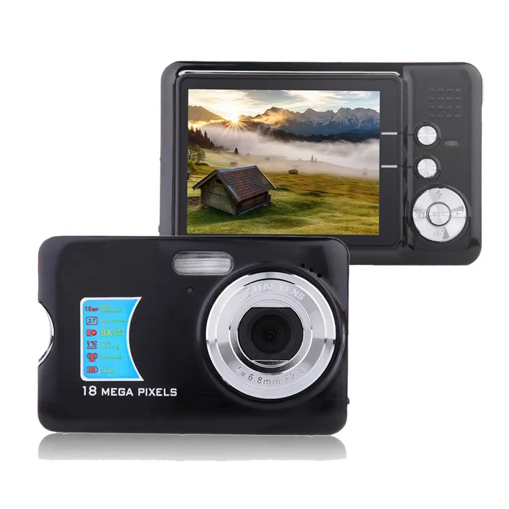 Winait Max-كاميرا رقمية مدمجة بسعة 2.7 بوصات وشاشة TFT ملونة وتكبير رقمي 8x ، 18 ميجا بكسل ، هدايا رخيصة