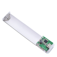 Boîtier de kit DIY pour batterie externe en métal, sans plastique, pour soudure, avec 1 batterie 18650, chargeur USB externe 5V 1A pour smartphone
