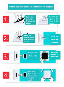 Lámina Magnética Autoadhesiva para Fotos, Kit de Placas Magnéticas de Suspensión Segura para Pared, Láminas Adhesivas Magnéticas para Fotos, Póster Metálico, Imán para Pared - Product Image 3