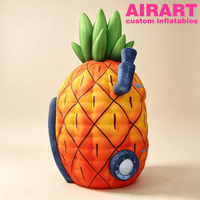 Maison Ananas Gonflable pour Affichage d'Événements Commerciaux, Kiosque Gonflable en Forme d'Ananas pour Accessoires de Scène