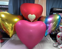 Ballons en forme de cœur massifs énormes et incroyables de 68 pouces, ballon en feuille d'hélium Cuore, GLOBO, ballon en feuille massif en forme d'étoile et de cœur à fermeture automatique