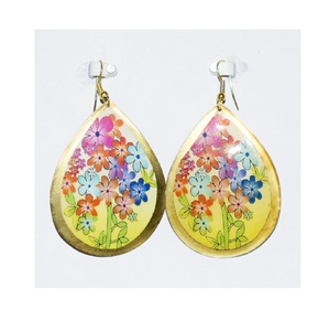 2025 Shenzhen China Jewelry Fair Brass Casual Jewelry Festival martillado pendientes coloridos guantes para mujeres - Product Image 3