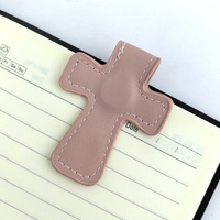 Marcapáginas de Cuero PU con Cruz, Magnético y Plegable, para Regalo Cristiano, Personalizable con Grabado Láser Xtool