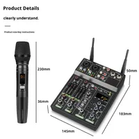 Console de mixage audio intégrée avec suppression du bruit, microphone sans fil un-à-deux pour console de mixage activée, pour carte son en direct