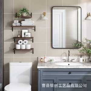 Wooden Floating <b>Wall</b> <b>Shelf</b> Rectangle Durable <b>Wall</b> <b>Mounted</b> Type Multipurpose Storage <b>Shelf</b> - Product Image 4