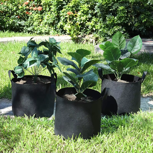 Sacs de culture de légumes 1-20L ronds, respirants, biodégradables en tissu non tissé, avec 2 poignées <span class=keywords><strong>pour</strong></span> légumes, champignons et pépinières - Product Image 4