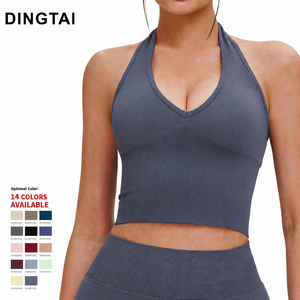 Reggiseno Sportivo Senza Cuciture con Collo Halter per Donne, Reggiseno Antiurto, Top <span class=keywords><strong>Sexy</strong></span> per Fitness e Allenamento in Palestra, Corsa e Atletica - Product Image 2