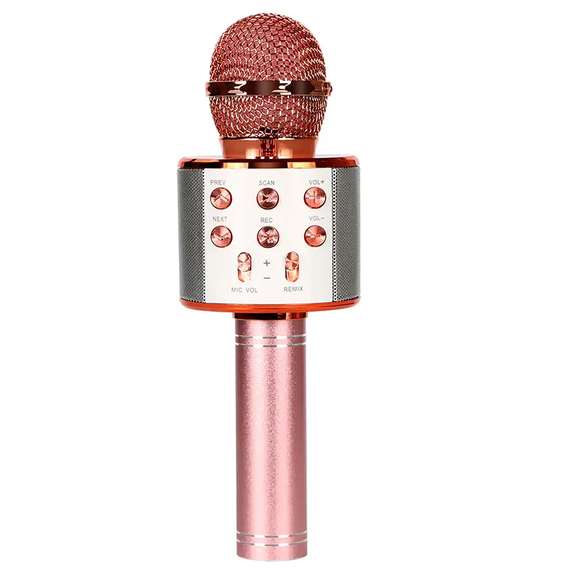 Multifunctional 858 Wireless Bluetooth Microphone Handheld Microphone Comes With Audio One Kgobo Mobile Singing Microphone