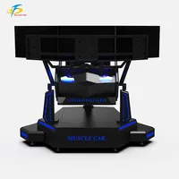 Simulador de Carreras VR Personalizado de Fábrica, Simulador F1 de 3 Pantallas, Máquina de Juego de Carreras VR 9D con Movimiento