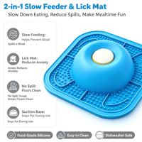Bol à manger lent en silicone pour chien, boule à lécher pour liquides, snacks et soupes, jouet pour chiot, assiette à lécher pour chat de grande et moyenne taille