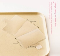 Boîte à dessert triangulaire populaire de 300 ml/10 oz avec couvercle et cuillère, gobelet à dessert en plastique jetable robuste pour une tranche de gâteau