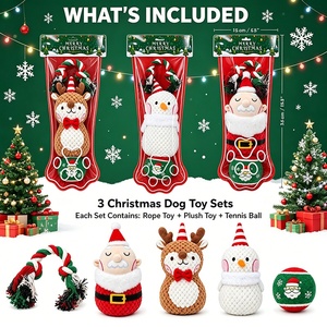 Jouet sonore pour <span class=keywords><strong>chien</strong></span> en forme de dessin animé de Noël - Indestructible, soulage l'ennui, émet des sons - Vente en gros - Product Image 1