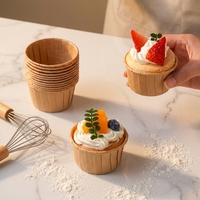Lot de 50 moules à cupcakes jetables personnalisables, résistants à la chaleur, anti-graisse, avec rebord roulé et bordure frisée, pour la cuisson en gros