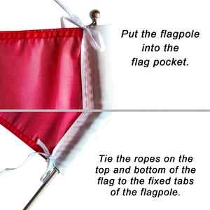 Drapeau rectangulaire personnalisé écologique, drapeaux sur mesure, mât télescopique en acier inoxydable, matériau polyester, boîte en plastique - Product Image 3