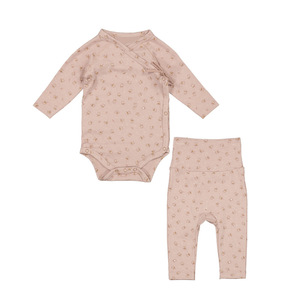Ensemble de vêtements pour bébé imprimé floral, nouveau design 2022, unisexe, coton, automne, 2 pièces - Product Image 3