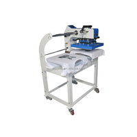 Machine de transfert de chaleur automatique à double station 60x40cm avec plateau chauffant supérieur Combo Nouvelle imprimante d'étiquettes