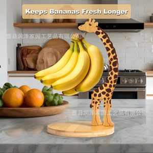 Soporte de Madera para Plátanos con Diseño de Jirafa, Organizador de Frutas para Cocina, Diseño Ecológico de Bambú - Product Image 2