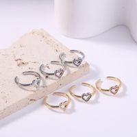 Mode coeur orteil anneaux 18K plaqué or cuivre Zircon orteil anneau à la mode ouvert pied anneaux pour femmes été plage pied bijoux