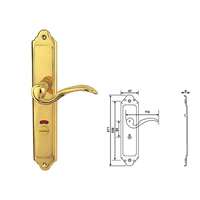 Serrure de poignée de porte et de fenêtre en laiton antique Design moderne à double traction pour salle de bain hôtel fait maison en laiton
