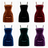 Robe mini noire unie en tissu peigné pour femme, avec bretelles perlées, épaules dénudées, coupe trapèze, élégante, écologique, personnalisée, pour soirée ou cocktail