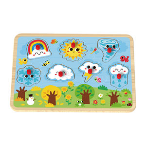 나무 공학 차량 퍼즐 장난감 어린이 퍼즐 장난감, 조기 교육 - Product Image 4