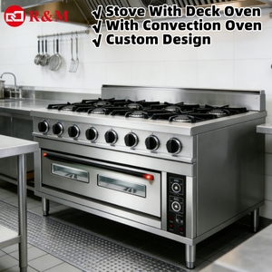 Estufa industrial de gas en oferta, de 8, <span class=keywords><strong>6</strong></span> y 4 quemadores, con calefacción a gas, de acero inoxidable, con hornos, calentador OEM - Product Image 5