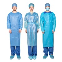 Robes d'isolement jetables de niveau 4 en SMS stérilisées, emballées individuellement, en PP médical à usage unique, certifiées CE