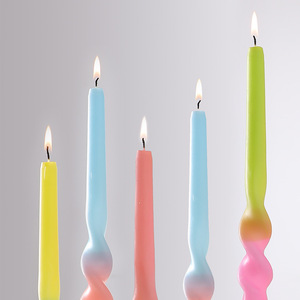 Candy Color Spiral <b>Candles</b> Classic Twist Design French Style <b>Candles</b> For Romantic Candlelight <b>Dinner</b> - Product Image 3