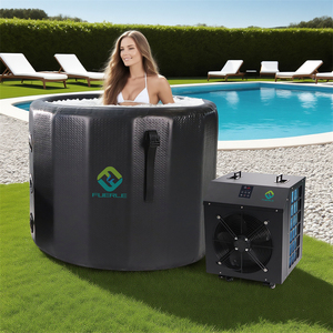 Fuerle Home Spa蒸気暖房レッドライトサウナボックス折りたたみ式サウナテントポータブルサウナと0.3hp/0.5hp/1hpウォーターチラーアイスバス - Product Image 5